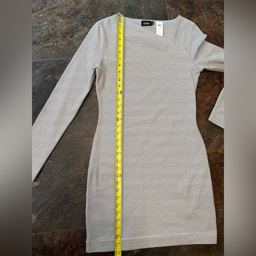 New Kate Spade Saturday contemporary striped mini bodycon dress. Size small. - Picture 8 of 13